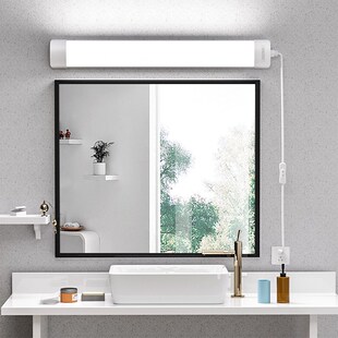 免打孔镜前灯化妆补光插电卫生间浴室洗漱台自粘墙灯壁挂led灯管