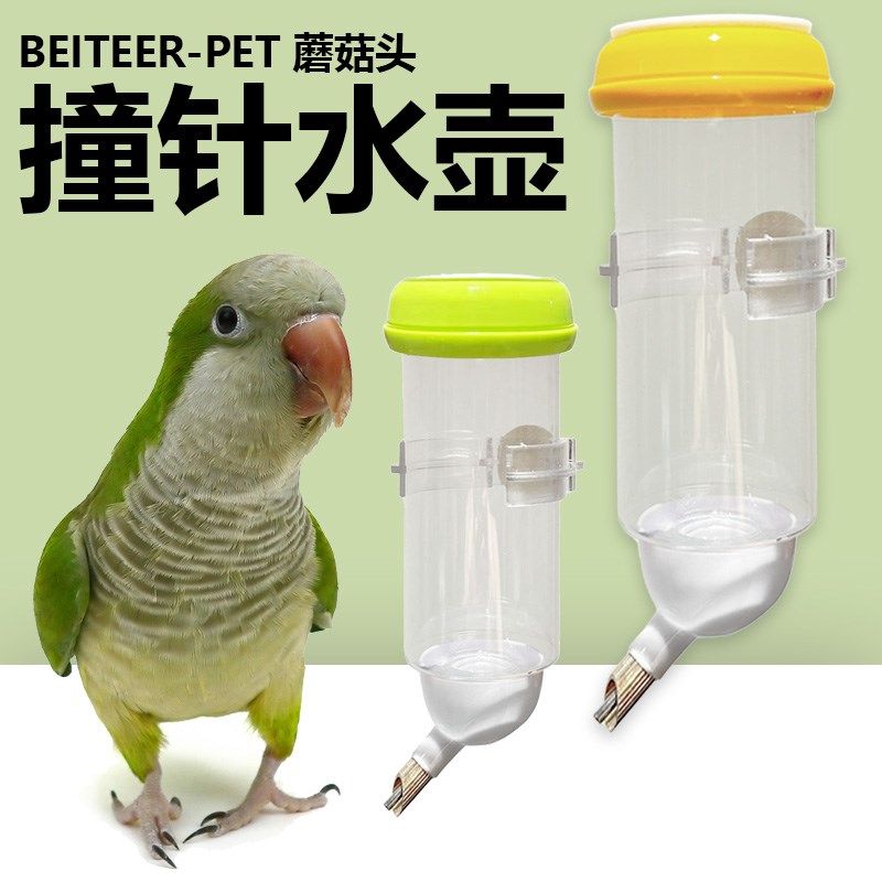 蘑菇头鹦鹉撞针水壶透明鸟咬针透明防啃玄风牡丹虎皮喂水器易取,宠物/宠物食品及用品,鸟禽喂食器/喂水器,淘宝优惠券,粉丝福利购,淘宝优惠卷