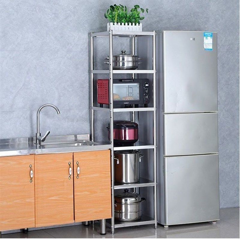 加厚不锈钢厨房置物架落地多层杂物架烤箱微锅炉架锅具碗盘收纳架,厨房/烹饪用具,厨房置物架/置物柜/角架,淘宝优惠券,粉丝福利购,淘宝优惠卷