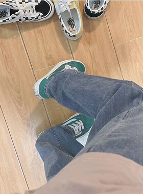 145小个子复古蓝牛仔裤女150cm高腰甜酷宽松直筒裤阔腿裤子xs码夏