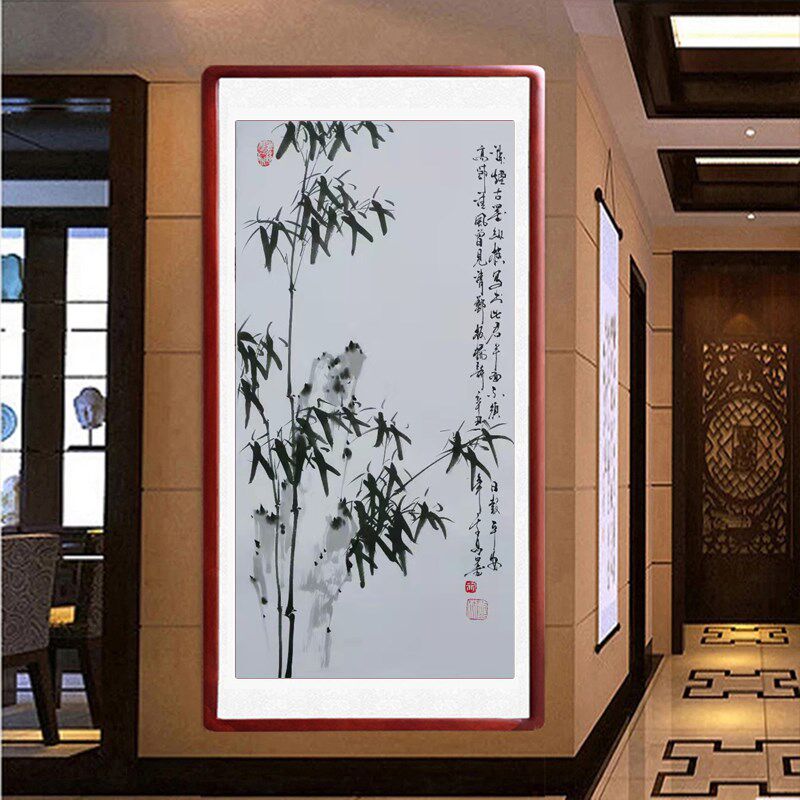 国画竹子手绘真迹客厅装饰画写意花鸟收藏书画卧室书房餐厅水墨画