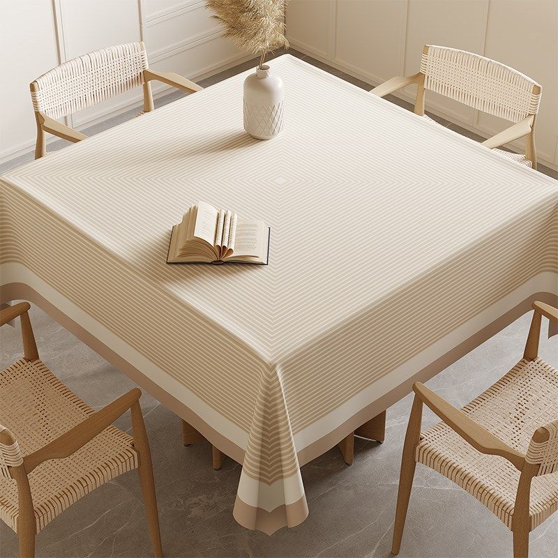 侘寂风正方形餐桌布防水棉麻小四方桌桌布茶几八仙桌台布布艺定制,居家布艺,桌布,淘宝优惠券,粉丝福利购,淘宝优惠卷