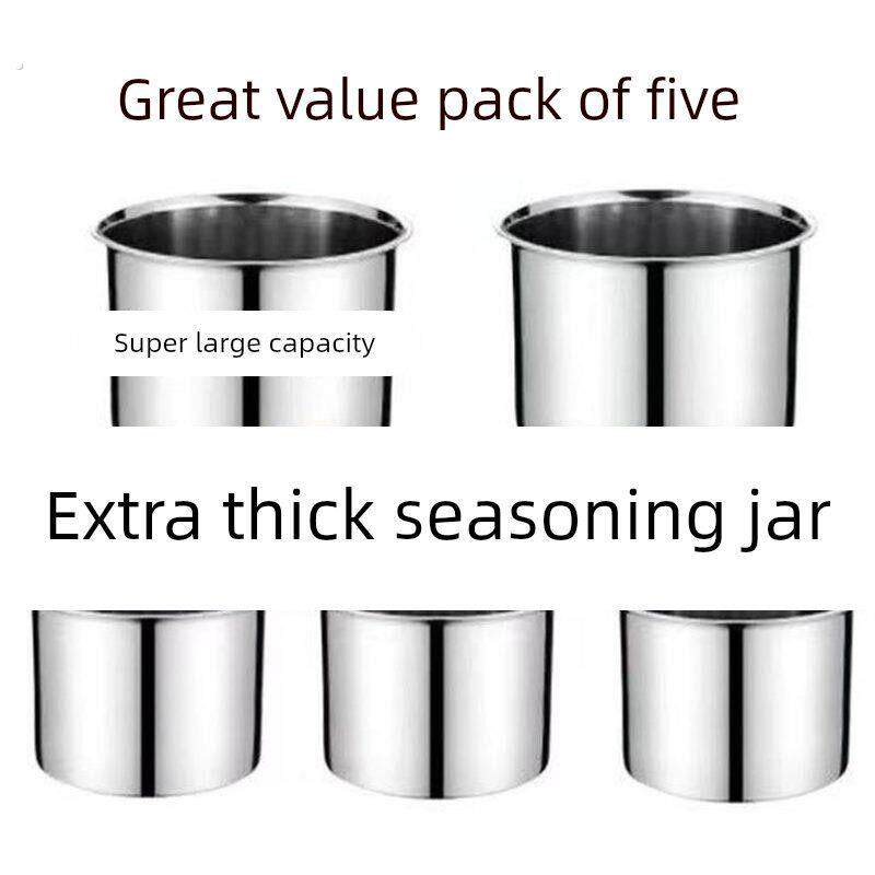 调料罐子饭店厨房调料缸餐厅用大容量味盅火锅店不锈钢调料盒商用