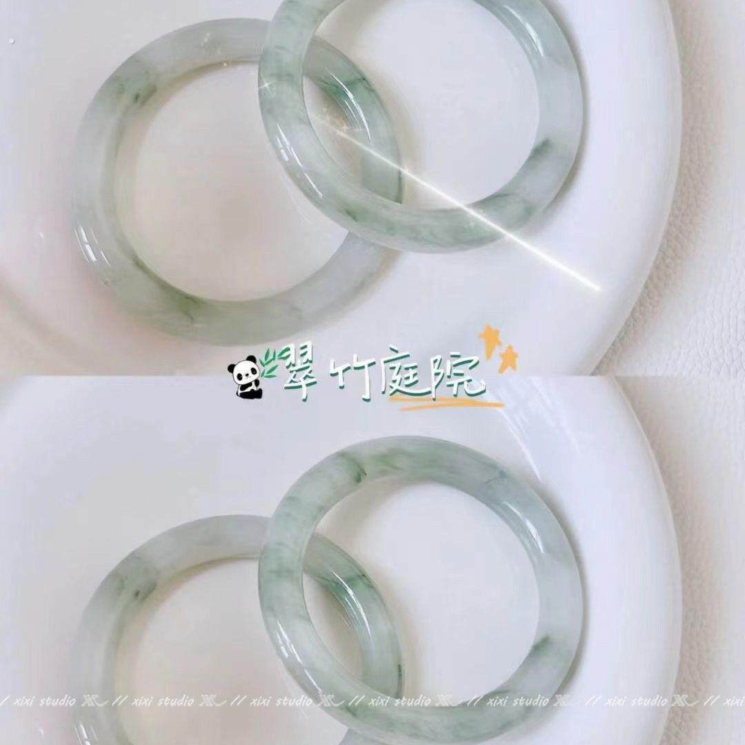 新中式玻璃防玉手镯女2024新款镯子高级感叮当镯旗袍配饰古风手饰