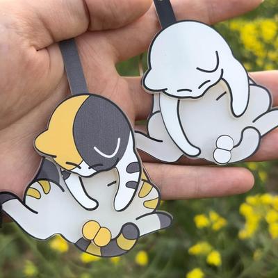 捣蛋猫钥匙扣创意可爱搞怪礼物玩蛋猫亚克力高品质猫咪钥匙扣拉伸