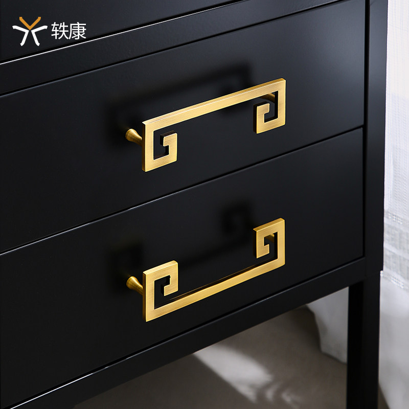 中式黄铜拉手柜门新中式橱柜家具门把手黄古铜色衣柜酒柜抽屉拉手,基础建材,小拉手,淘宝优惠券,粉丝福利购,淘宝优惠卷