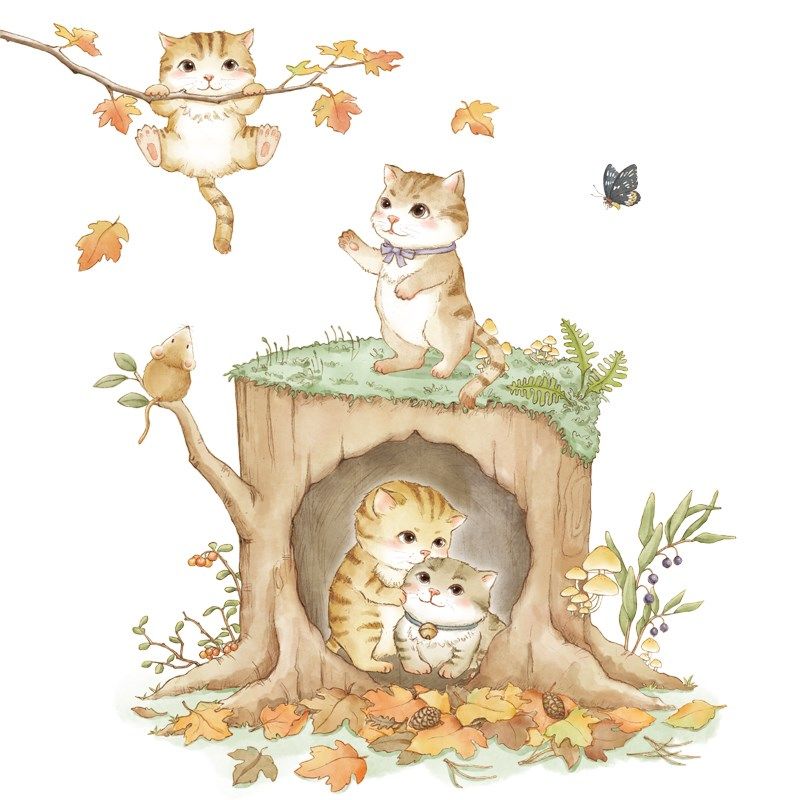 猫咪树枝墙贴纸防水自粘墙壁贴卡通动物儿童房幼儿园教室主题布置,家居饰品,软装墙贴,淘宝优惠券,粉丝福利购,淘宝优惠卷