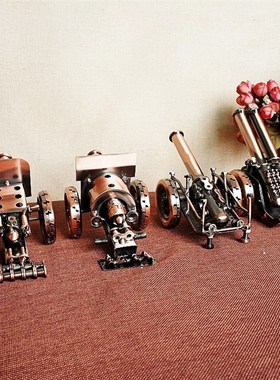 复古兵器清代门形迫击大炮铁艺小钢炮模型装饰品工艺品礼物摆件