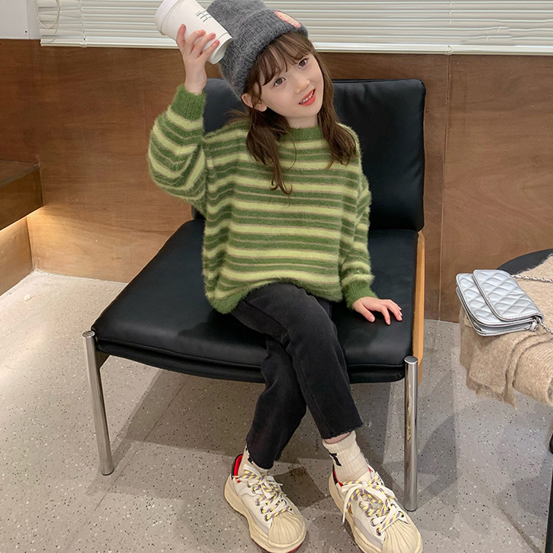 儿童烟管直筒牛仔裤2023新款冬装中大童加绒显瘦裤子女童裤子春秋,童装/婴儿装/亲子装,儿童牛仔裤,淘宝优惠券,粉丝福利购,淘宝优惠卷