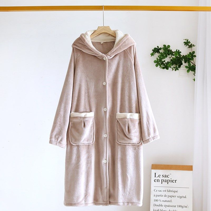 秋冬季法兰绒情侣睡袍男士浴袍女珊瑚绒加绒保暖睡衣睡裙春秋长款,女士内衣/男士内衣/家居服,睡袍/浴袍,淘宝优惠券,粉丝福利购,淘宝优惠卷