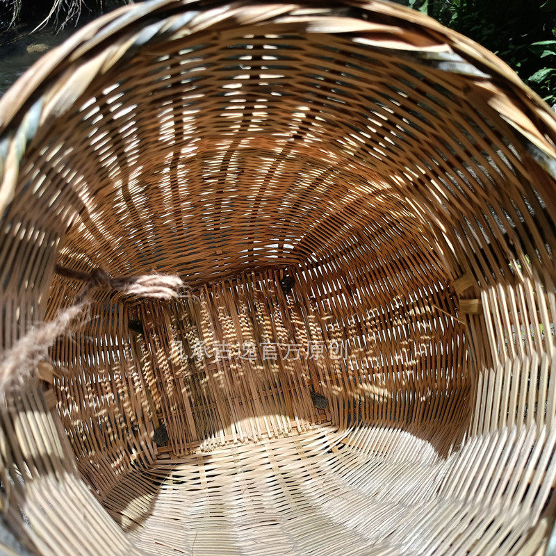 新款全竹轻巧经济型手工竹编采茶篓农家工厂茶叶采摘收纳筐竹制品,特色手工艺,竹编/竹雕,淘宝优惠券,粉丝福利购,淘宝优惠卷