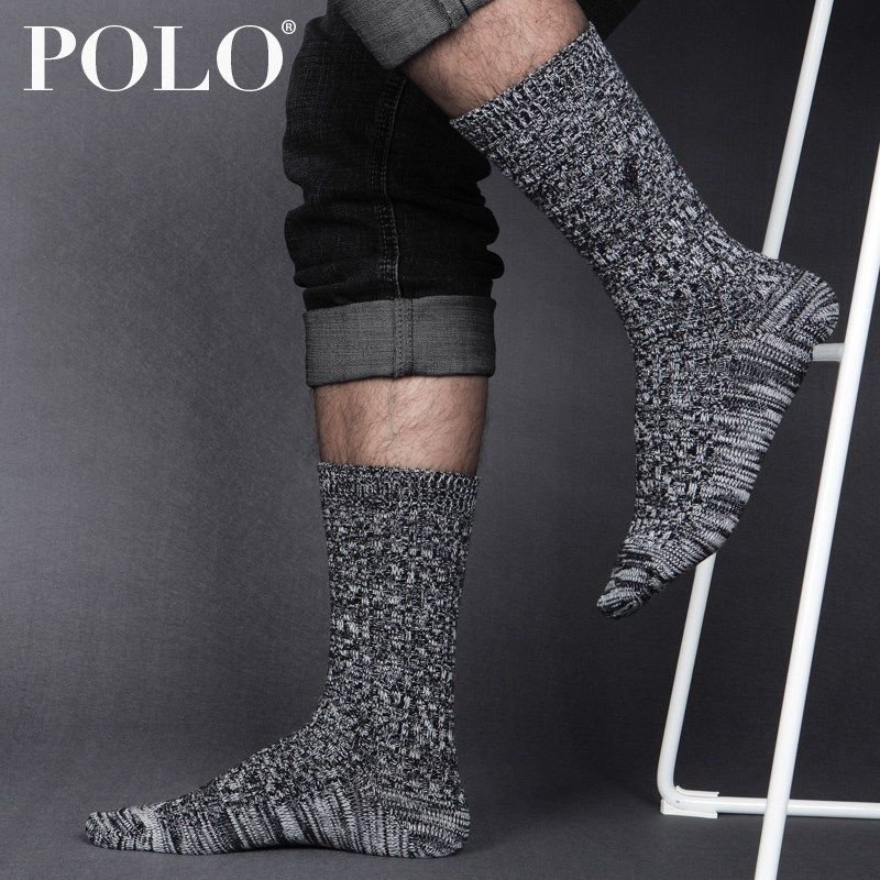 Polo袜子男冬季加厚高筒针织商务棉袜冬天男士轻奢粗棉线吸汗长袜,女士内衣/男士内衣/家居服,长筒袜,淘宝优惠券,粉丝福利购,淘宝优惠卷