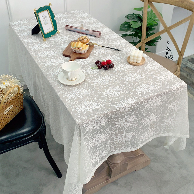 法式公主风蕾丝桌布长方形盖巾北欧美式田园茶几餐桌布,居家布艺,桌布,淘宝优惠券,粉丝福利购,淘宝优惠卷