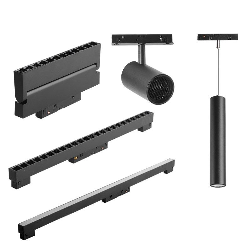 磁吸轨道灯无主灯嵌入式明装客厅照明无边框射灯led泛光灯线性灯,家装灯饰光源,轨道磁吸灯,淘宝优惠券,粉丝福利购,淘宝优惠卷