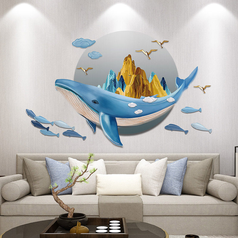 3d立体中国风客厅电视背景墙装饰画墙贴纸遮丑贴画墙壁纸墙纸自粘,家居饰品,软装墙贴,淘宝优惠券,粉丝福利购,淘宝优惠卷