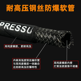 手动黄油枪连接管高压防爆黄油管软管加长延长油管子接头嘴头枪头