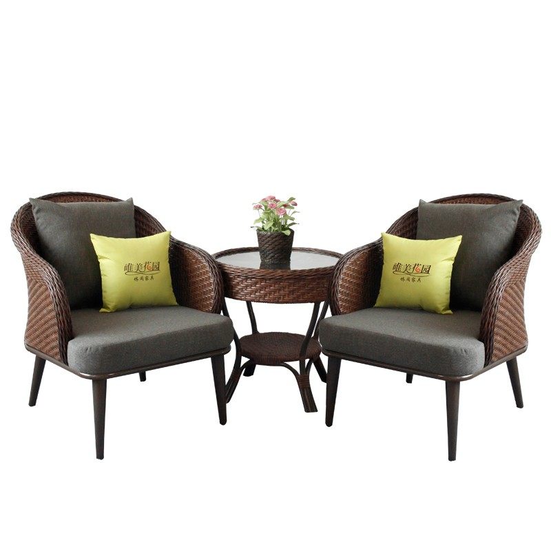 阳台藤椅三件套小茶几户外桌椅酒店宾馆创意样板间沙发椅阳光房,住宅家具,桌椅套件,淘宝优惠券,粉丝福利购,淘宝优惠卷