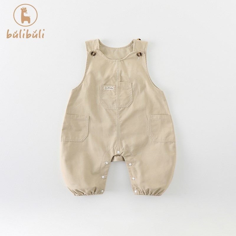 婴幼儿童背带裤套装春装2025新款洋气男宝宝衣服春季打底衫两件套