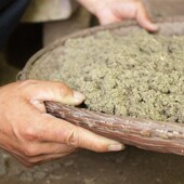 肚兜 可做艾条 艾绒垫 纯手工古法制作石臼蕲艾绒250g 蕲春古艾