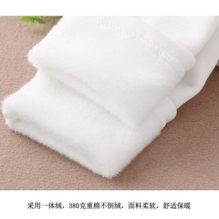 加绒儿童中领保暖内衣套装男女童白色半高领打底衫宝宝加厚演出服