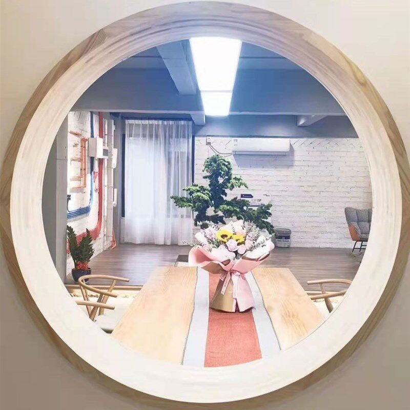 圆形实木框架装饰框新中式线条包边窗户套框垭口隔断屏风木制包邮