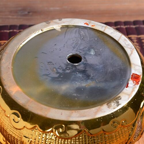 欧式电镀土豪金布袋型(招财进宝)字样花盆发财树花盆摆设