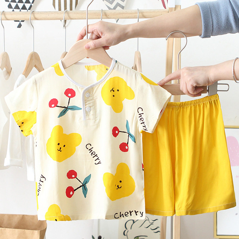 宝宝新款绵绸短袖睡衣套装男童女童夏季家居服儿童薄款夏装两件套,童装/婴儿装/亲子装,家居服套装,淘宝优惠券,粉丝福利购,淘宝优惠卷
