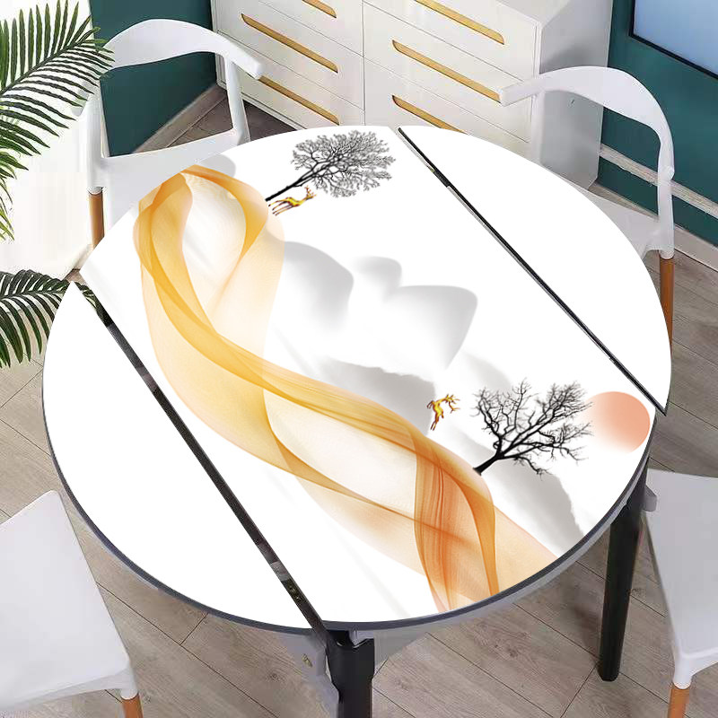 桌布防水防油圆形折叠桌桌垫皮革椭圆形餐桌垫耐高温免洗加厚台布,居家布艺,桌布,淘宝优惠券,粉丝福利购,淘宝优惠卷