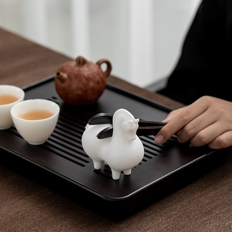 记今朝 《德化白瓷》唐马摆件 简约中式禅意家居壁柜装饰工艺品