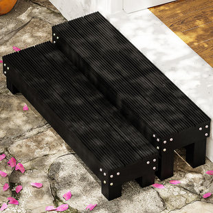 门口地面增高垫板脚踏户外木质台阶防滑厨房垫高踏板实木楼梯踏步