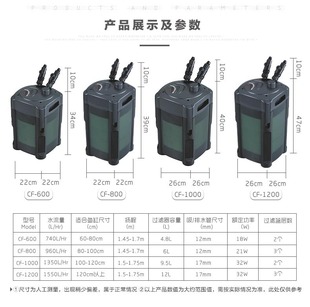 创星过滤桶CF600水草鱼缸atman外置筒CF1200配件CF800缸外过滤器