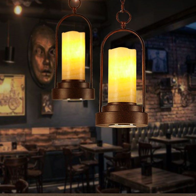 美式乡村工业风格单头超小型迷你LED防云石小吊灯射灯 西餐厅灯具,家装灯饰光源,餐厅吊灯,淘宝优惠券,粉丝福利购,淘宝优惠卷