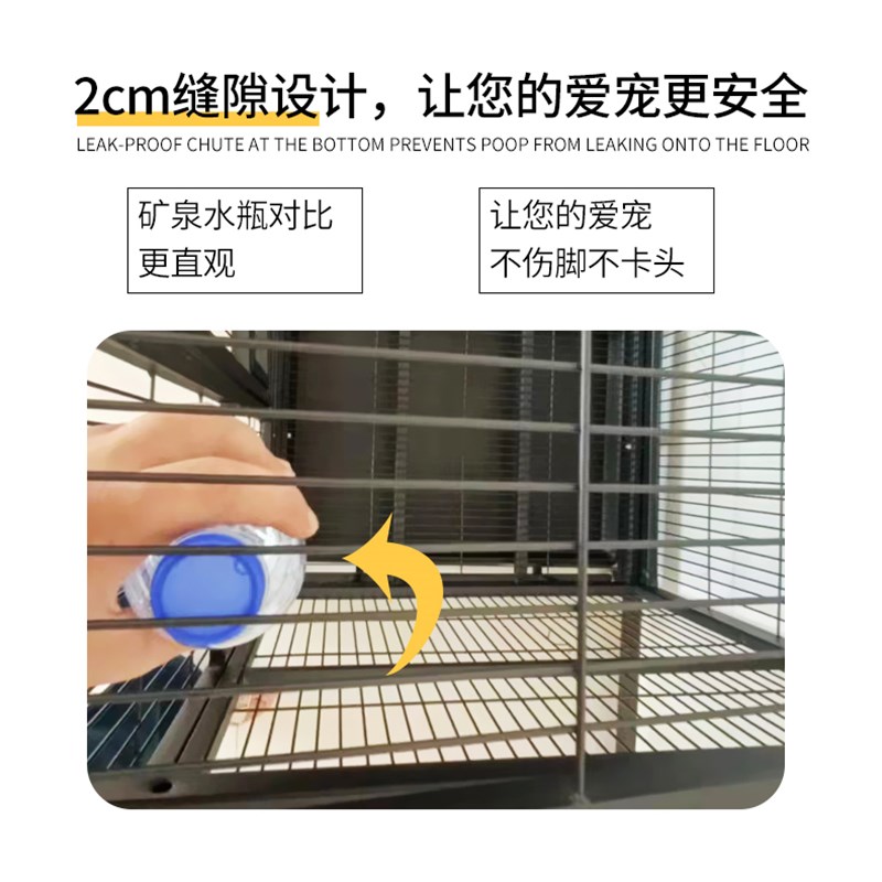 狗笼子中大型犬宠物狗狗室内带厕所 家用全加密l全方管加粗猫狗笼