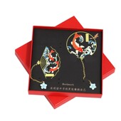 锦鲤护体书签金属黄铜团扇简约文艺精美流苏创意小礼品古典中国风
