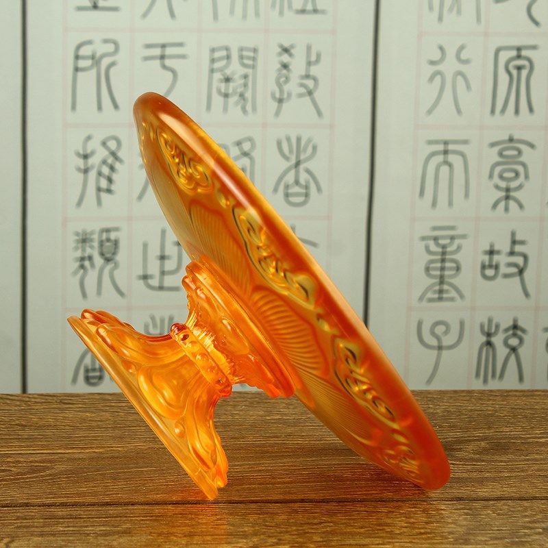 琉璃莲花供盘供奉佛前观音菩萨水果碟贡品供果果盘家用摆件