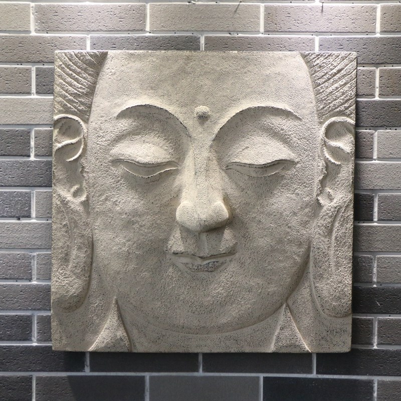 中式禅意壁饰佛脸墙砖家居装饰画挂件如来佛像释加牟尼电视背景墙