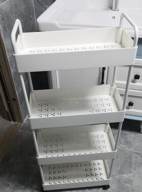 25cm厨房夹缝架四层收纳架冰箱20cm缝隙多层储物落地窄架子整理架