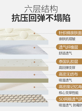 乳胶榻榻米床垫软垫家用海绵被褥子学生宿舍单人地铺炕睡垫可定制