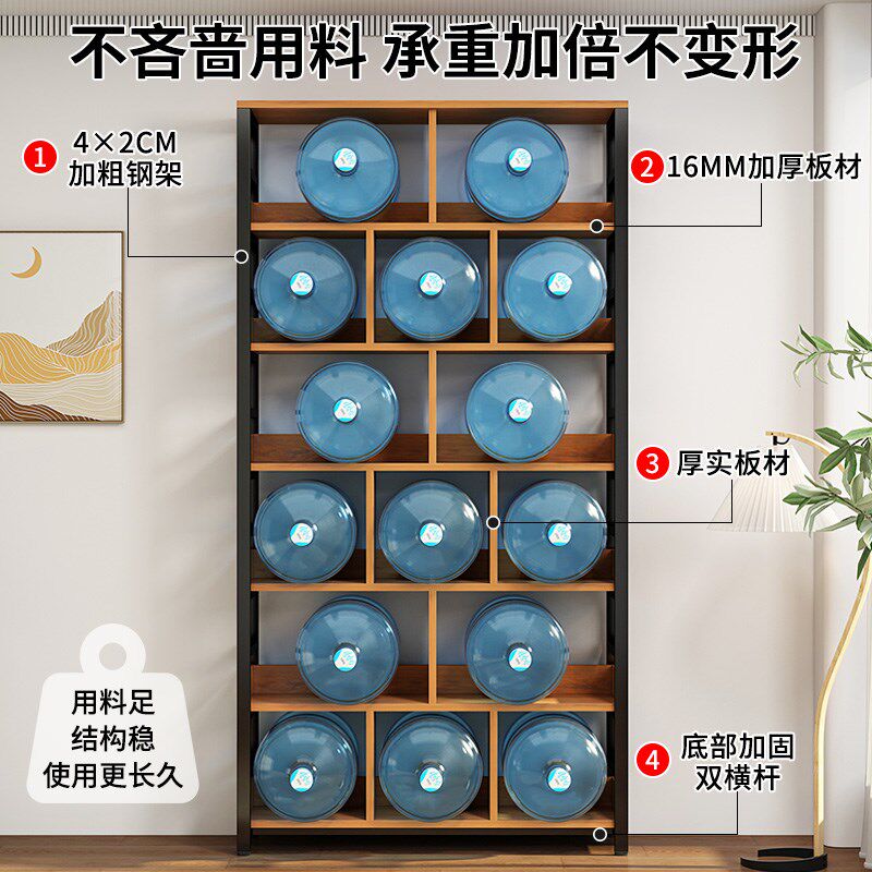 书架落地置物架格子收纳书柜一体靠墙多层储物简易钢制儿童展示架