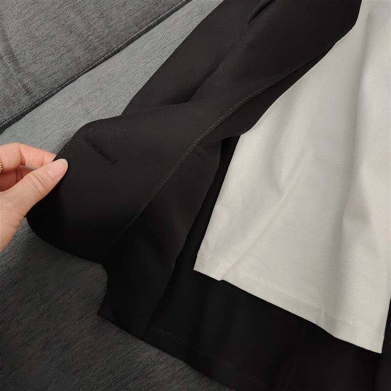 女童黑色西服外套潮款春秋新款2024西装春夏薄款开衫外搭洋气时髦