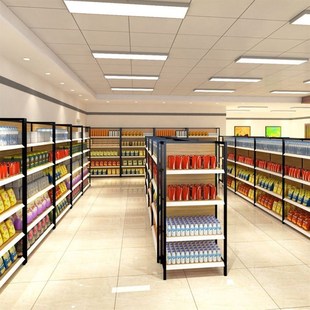 超市货架展示架便利店专用架层高可调节母婴店文具店货架双面商店