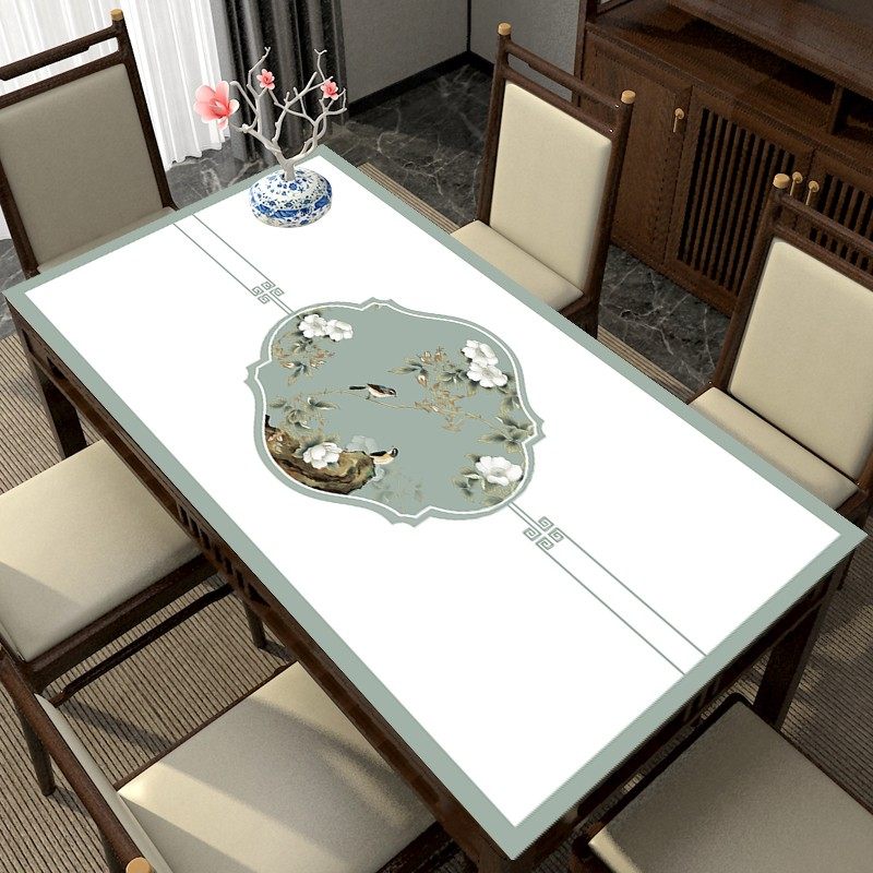 桌布防水防油免洗防烫新中式皮革长方形台布皮革餐桌垫茶几垫桌垫,居家布艺,桌布,淘宝优惠券,粉丝福利购,淘宝优惠卷