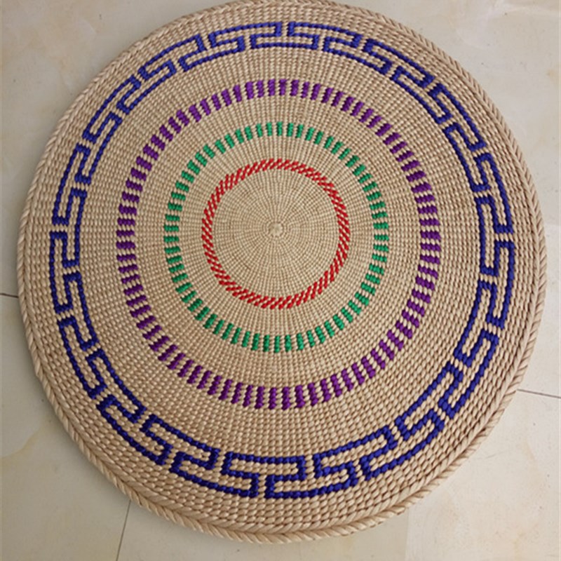 包邮草编蒲团靠垫跪拜垫瑜伽垫草垫茶道佛道打坐垫榻榻米圆形坐垫