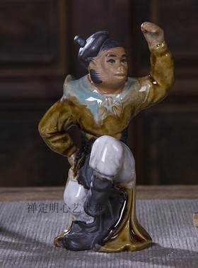 陶瓷雕塑人物家居饰品摆件盆景盆栽西游记师徒四人唐僧孙悟空一套