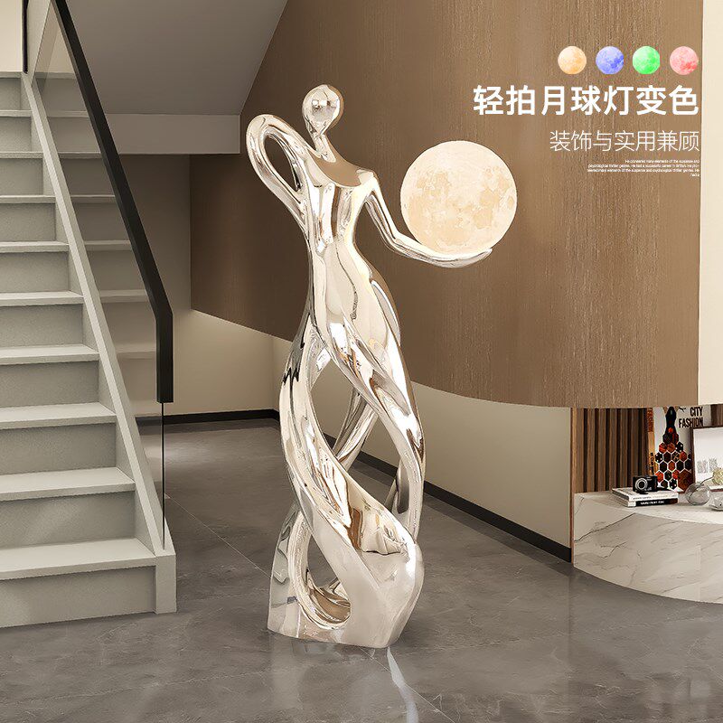 艺术客厅电视柜旁边落地摆件高级感轻奢沙发玄关灯乔迁礼品装饰品