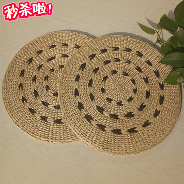 草编蒲团榻榻米坐垫汗蒸房瑜伽垫草垫手编蒲草椅垫圆形茶道打座垫