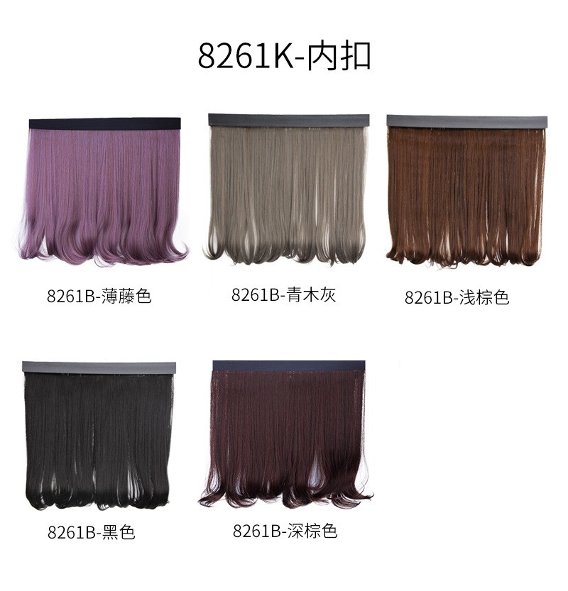 假发片可粘帽子魔术贴长直发渐层挑染可拆卸帽子专用替换假发片女