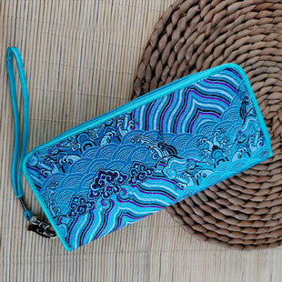 四川特色蜀锦手提钱包纪念品伴手礼送老外送妈妈的中国特色小礼物