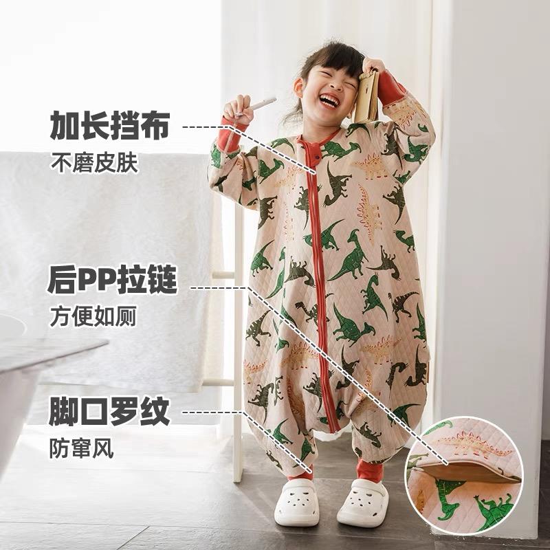 呼西贝男女宝宝婴儿童分腿睡袋春秋冬四季通用纯薄棉防踢被子神器