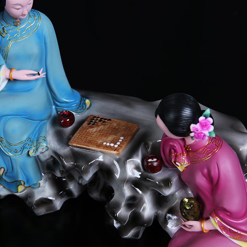 青丝物语德化白瓷古典仕女美女人物雕塑工艺品客厅家居礼品摆件